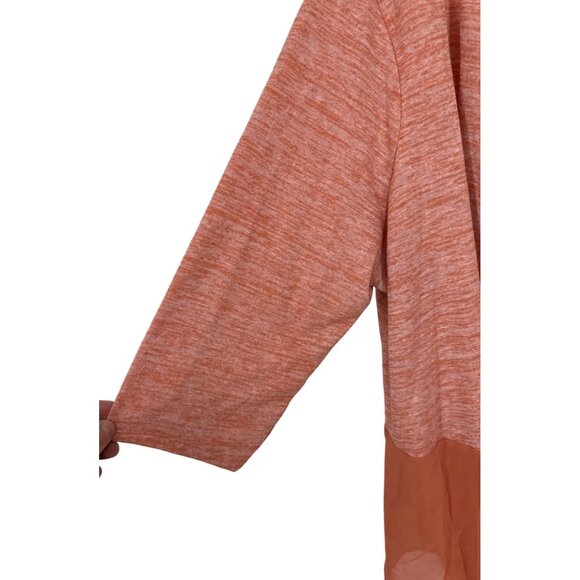 Lane Bryant 3/4 Sleeve Open Front Lightweight Cardigan With Sheer Hem Size 22/24 - Picture 2 of 6